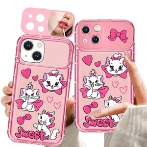 NEW pink Disney Aristocats Marie cat mirror iPhone smartphone case 7 8 PLUS